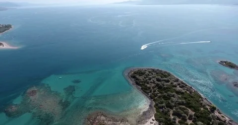 Greek Islands Vacation 4K Beautiful Aerial View Stock Footage 80920153
