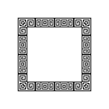 Greek key border frame. Abstract geometric. Vector イラスト素材