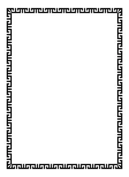Greek Key Frame Collection Vector Illustration Ancient Meander Border Decor.. Stock Illustration