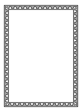 Greek Key Frame Collection Vector Illustration Ancient Meander Border Decor.. Illustrazione stock