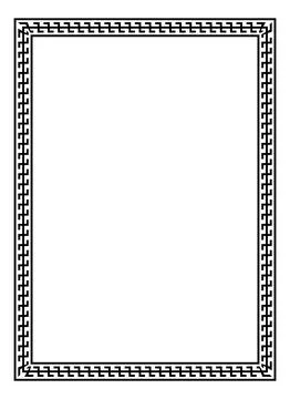 Greek Key Frame Collection Vector Illustration Ancient Meander Border Decor.. Illustrazione stock