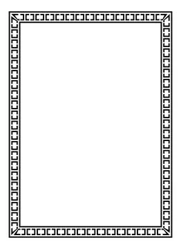 Greek Key Frame Collection Vector Illustration Ancient Meander Border Decor.. Stock Illustration
