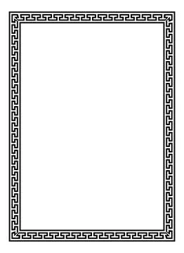 Greek Key Frame Collection Vector Illustration Ancient Meander Border Decor.. Illustration
