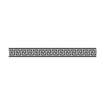 Greek Key Pattern Border Classic Geometric Meander Decorative Divider Illustrazione stock