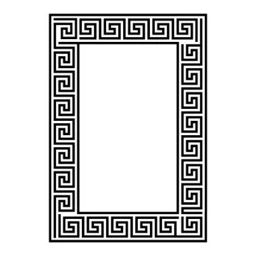Greek key rectangle frame. Greek border. Vector Stock Illustration