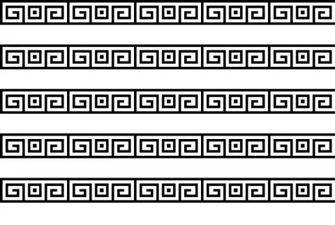 Greek key seamless pattern or texture. Vector Illustrazione stock