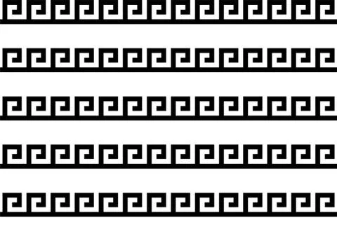 Greek key seamless pattern or texture. Vector Illustrazione stock