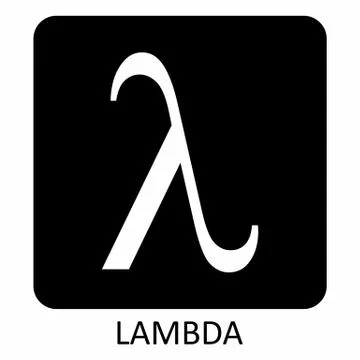 Greek letter lambda symbol Stock Illustration