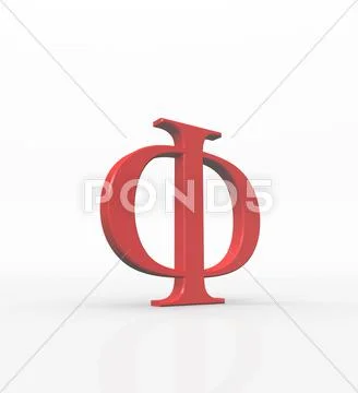 Greek letter phi, upper case Stock Illustration