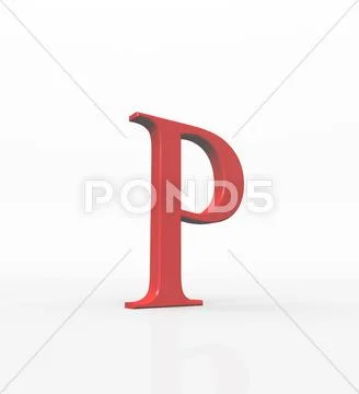 Greek letter rho, upper case Stock Illustration