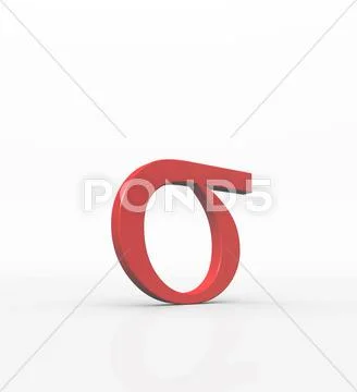 Greek letter sigma, lower case Stock Illustration