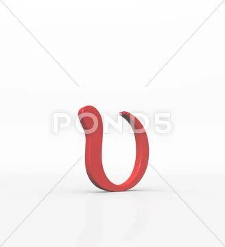 Greek letter upsilon, lower case Stock Illustration
