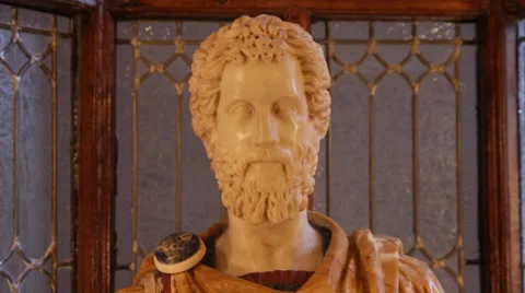 Greek Marble Bust Stock Footage 40805694