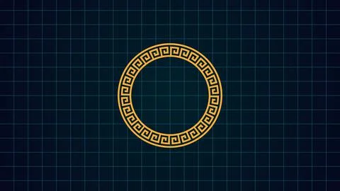 Greek Meander Pattern Background illustration abstract background. Stock Illustration