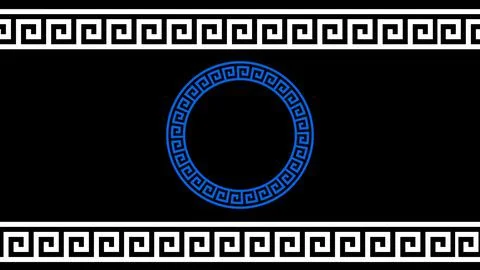 Greek Meander Pattern Background illustration abstract background. 스톡 일러스트