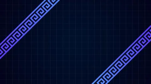 Greek Meander Pattern Background illustration abstract background. Stock Illustration