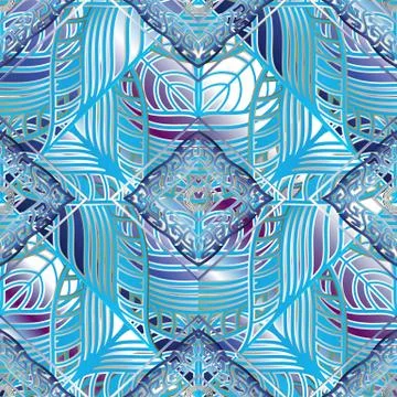 Greek meanders seamless pattern. Vector geometric tiled 3d background. 库存插图