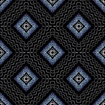 Greek meanders seamless pattern. Vector geometric tiled background. Modern 3d 库存插图