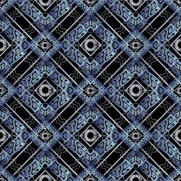 Greek meanders seamless pattern. Vector geometric tiled background. Modern 3d 스톡 일러스트