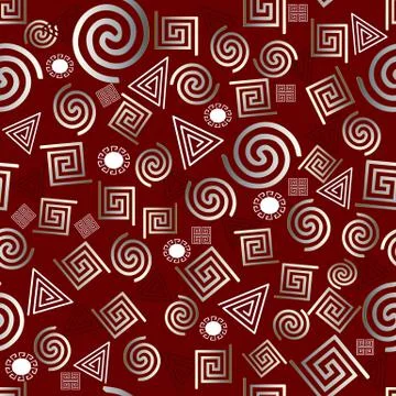 Greek memphis geometric seamless pattern. Stock Illustration