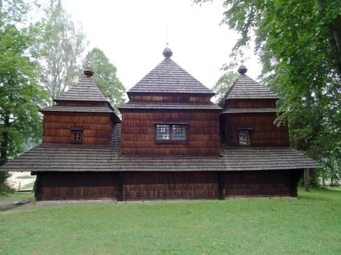 Greek-orthodox church (Cerkiew) in Smolnik, Bieszczady, National Park south-e Stock Photos