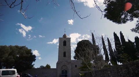 Greek Orthodox Women's Monastery of the Transfiguration.Mount Tabor. Stock Footage 59147194