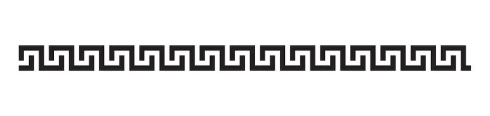 Greek Pattern Border Design Stock Illustration