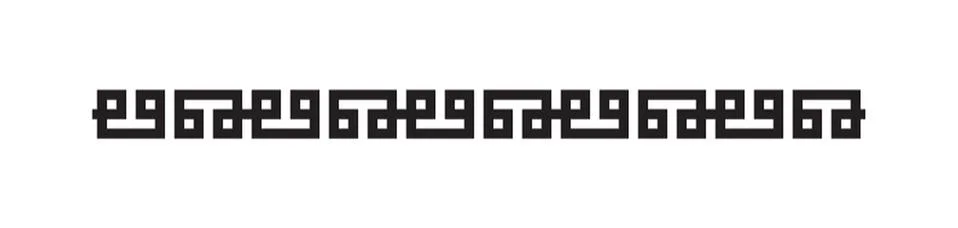 Greek Pattern Border Design Illustrazione stock