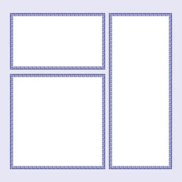 Greek Pattern Border Frame Flat Design Vector - Master Stock Illustration