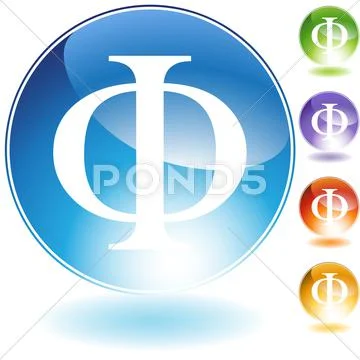 Greek phi Stock Illustration