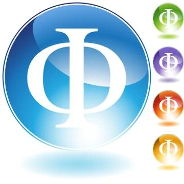 Greek phi Stock Illustration