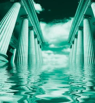 Greek pillars Stock Photos
