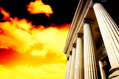 Greek pillars 스톡 사진