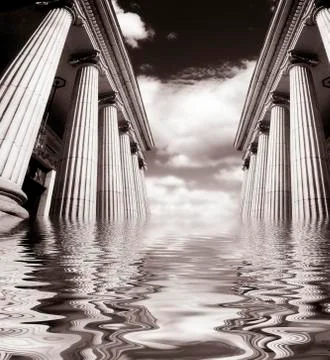 Greek pillars Stock Photos