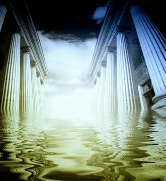 Greek pillars Stock Photos