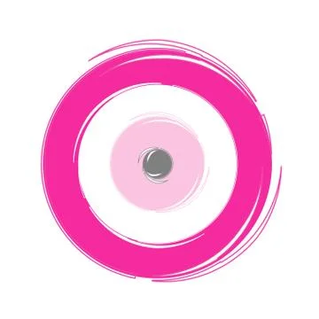 Greek pink evil eye vector on white background Stock Illustration