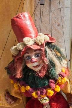 Greek puppet with hat Stock Photos