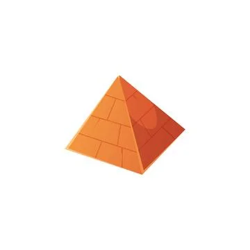 Greek Pyramid vector icon, symbol of ancient Egypt, cartoon famous construction 스톡 일러스트