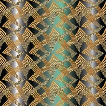 Greek rhombus frames seamless pattern Stock Illustration