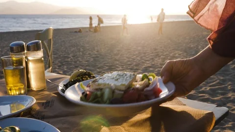 Greek salad Stock Footage 127583367