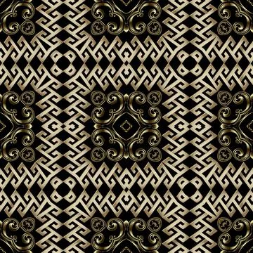 Greek seamless pattern. Vector geometric background. Repeat tribal ethnic bac Illustrazione stock