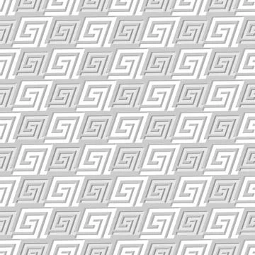 Greek seamless pattern. Vector white background. Tribal ethnic greek key, mea Stock Illustration