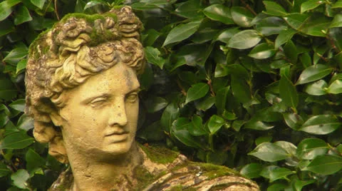 Greek Statue in The Rain Video stock 24889335