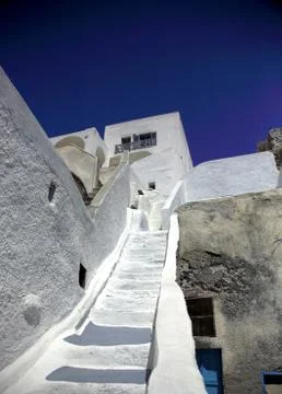 Greek steps Stock Photos