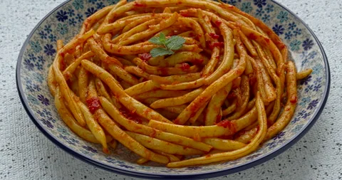 Greek stewed string beans with tomatoes and olive oil. Stock Footage 283139951