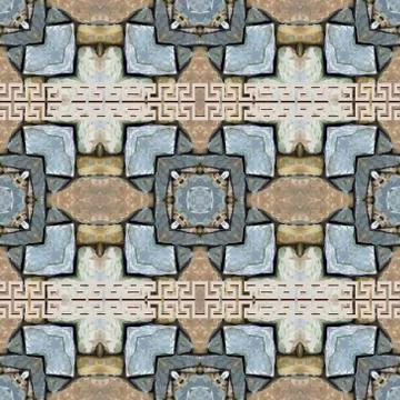 Greek textured vector seamless pattern. Repeat tribal abstract background. Gr Stock Illustration