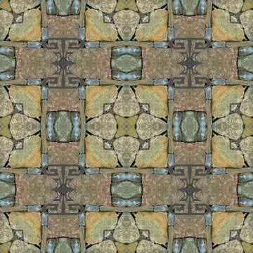 Greek textured vector seamless pattern. Repeat tribal abstract background. Gr Illustrazione stock