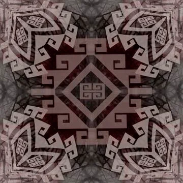 Greek textured vector seamless pattern. Repeat tribal abstract background. Gr Stock Illustration