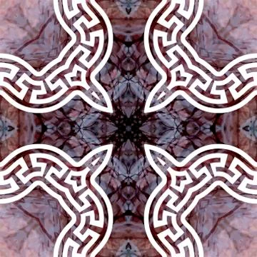 Greek textured vector seamless pattern. Repeat tribal abstract background. Gr Illustrazione stock