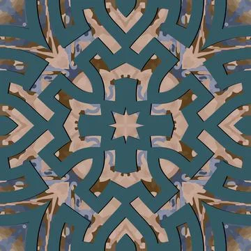 Greek textured vector seamless pattern. Repeat tribal abstract background. Gr 스톡 일러스트